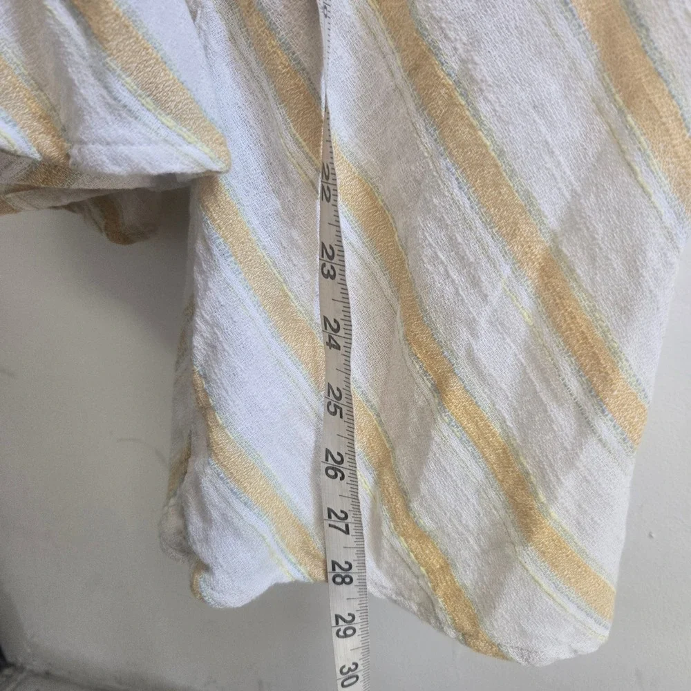 Free People 2 Veronica‎ Wide Leg Jumpsuit Women Yellow Striped Boho Sleeveless